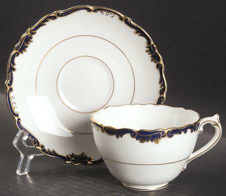 Admiral Cobalt Blue Footed Cup & Saucer Set