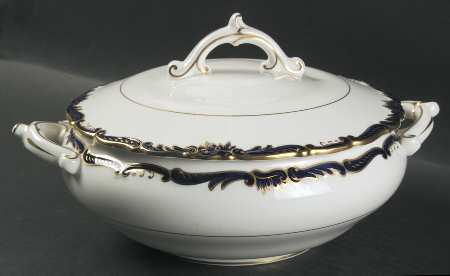 Admiral Cobalt Blue Round Covered Vegetable