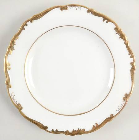 Admiral White and Gold Bread & Butter Plate