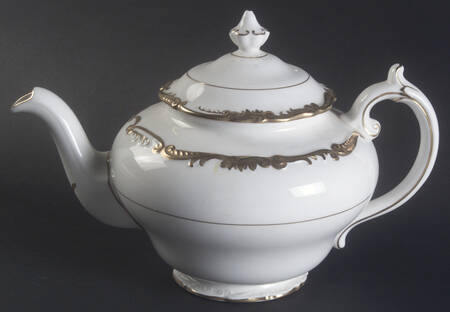 Admiral White and Gold Teapot & Lid