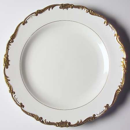 Admiral White and Gold 12" Chop Plate (Round Platter)