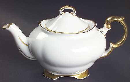Admiral White and Gold Mini Teapot & Lid