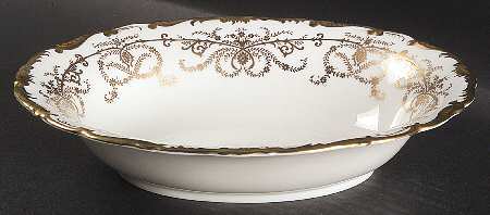 Anniversary White 9" Oval Vegetable Bowl