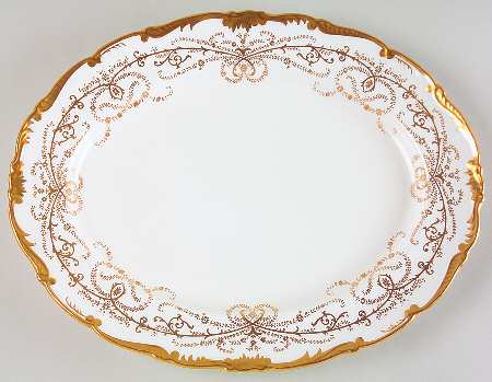 Anniversary White 14" Oval Serving Platter