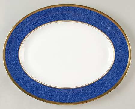 Athlone Blue 14" Oval Serving Platter