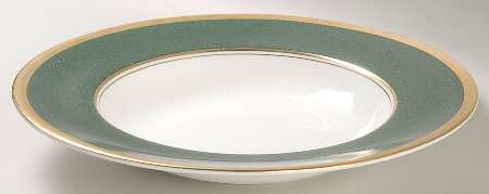 Athlone Green Rim Soup Bowl