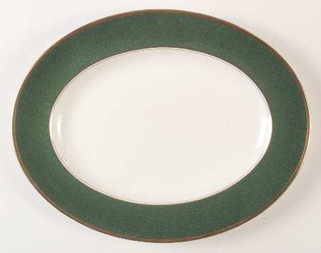 Athlone Green 13" Oval Serving Platter