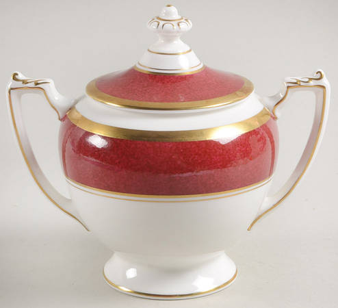 Athlone Marone (Ruby) Sugar Bowl & Lid