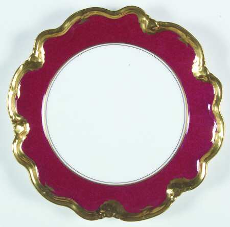 Athlone Marone (Ruby) Sheffield Dessert Plate