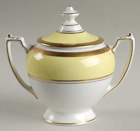 Athlone Yellow Sugar Bowl & Lid