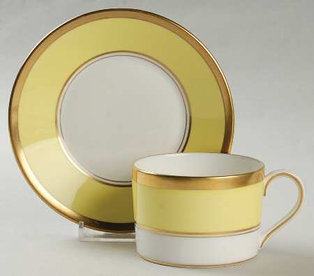 Athlone Yellow Flat Cup & Saucer Set