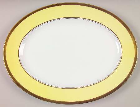 Athlone Yellow 15" Oval Serving Platter