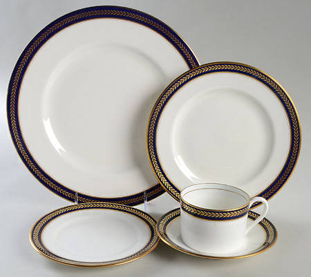Blue Wheat 5 Piece Place Setting