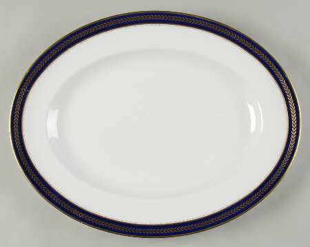 Blue Wheat 14" Oval Serving Platter