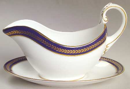 Blue Wheat Gravy Boat & Underplate