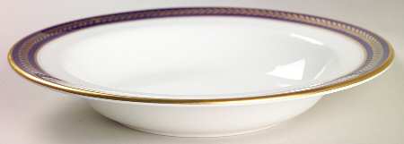 Blue Wheat Rim Soup Bowl