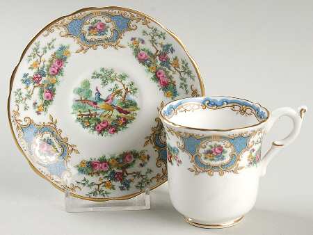 Broadway Blue Footed Demitasse Cup & Saucer Set