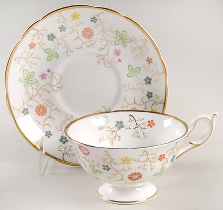 Brookdale  Footed Cup & Saucer Set