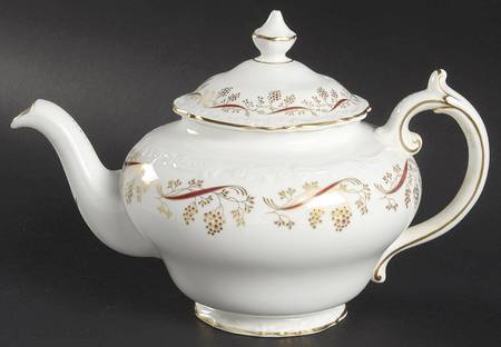 Burgundy Teapot & Lid