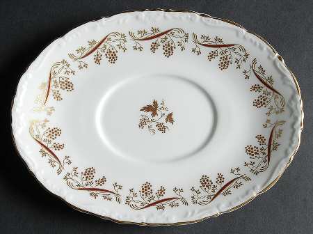 Burgundy Underplate for Gravy Boat