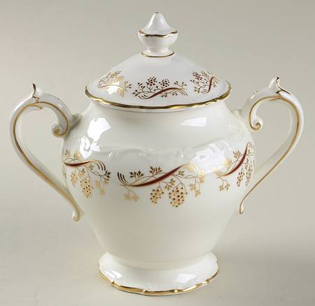 Burgundy Sugar Bowl & Lid