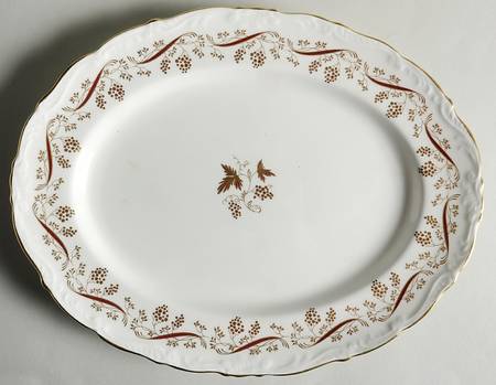 Burgundy 12" Oval Serving Platter