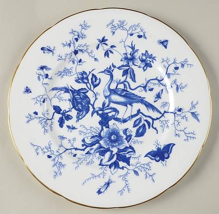 Cairo Blue On White (Not Raised, Gold) by Coalport