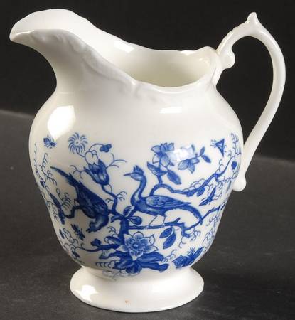 Cairo Blue on White (Raised Edge, No Trim) Creamer