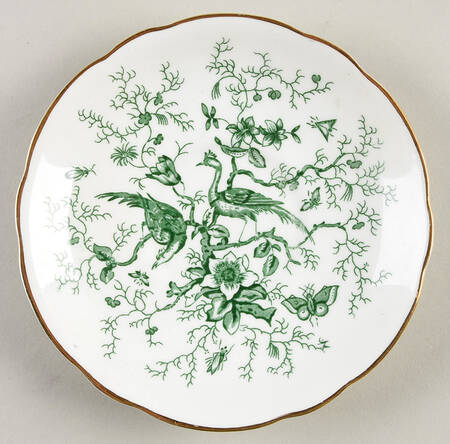 Cairo Green on White (Gold) Saucer