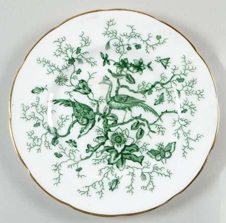 Cairo Green on White (Gold) Bread & Butter Plate