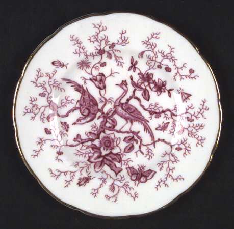 Cairo Pink On White (Not Raised, Gold) by Coalport