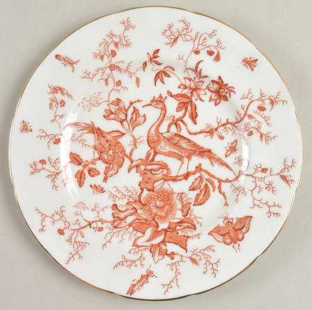 Cairo Rust On White (Not Raised, Gold) Salad Plate