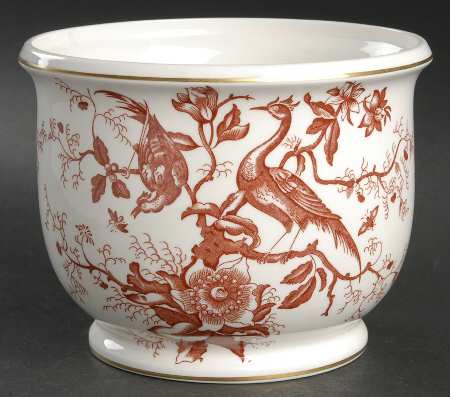 Cairo Rust On White (Not Raised, Gold) Medium Cachepot