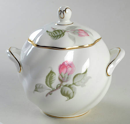 Camellia (Gold Trim) Sugar Bowl & Lid
