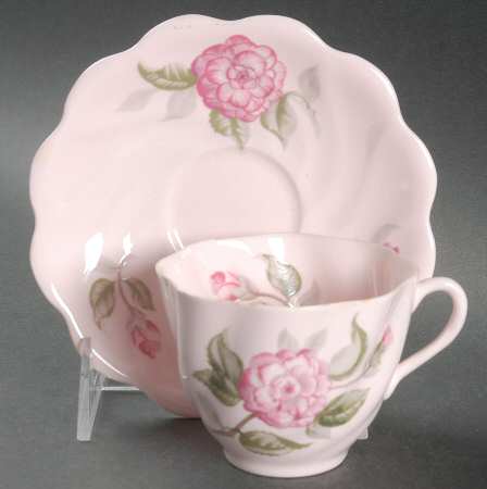 Camellia (No Trim) Flat Cup & Saucer Set