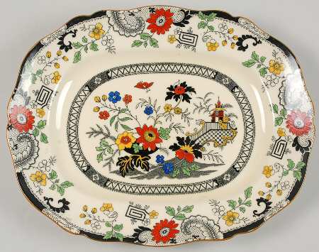 Canton (Cream) 13" Oval Serving Platter