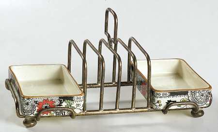 Canton (Cream) Metal Toast Server with Jam/Jly China Insert
