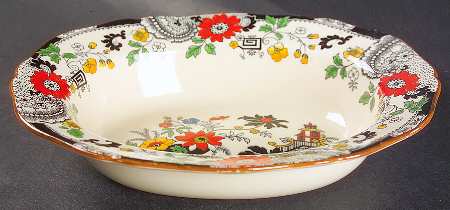 Canton (Cream) 8" Oval Vegetable Bowl