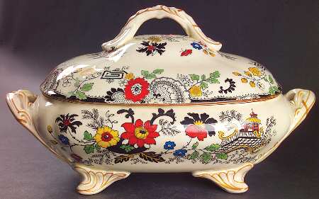 Canton (Cream) Oval Covered Vegetable