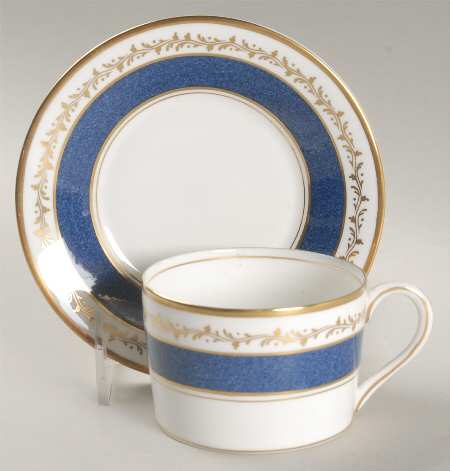 Cardova Cobalt Blue Flat Cup & Saucer Set
