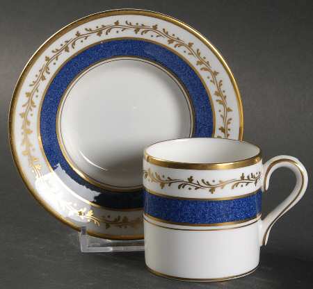 Cardova Cobalt Blue Flat Demitasse Cup & Saucer Set