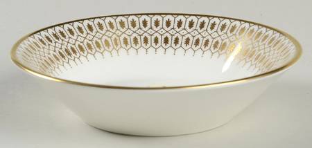Chateau Gold and White Fruit/Dessert (Sauce) Bowl