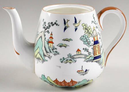 Chinese Willow Teapot No Lid