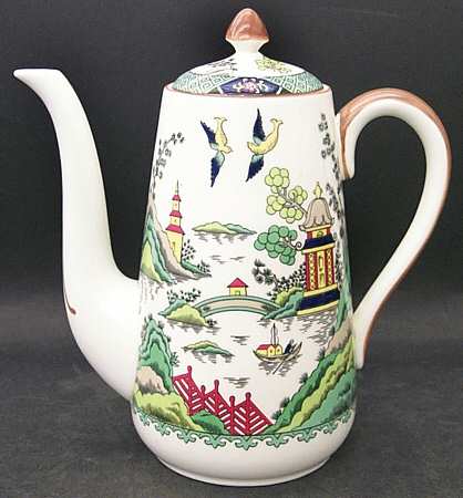 Chinese Willow Coffee Pot & Lid