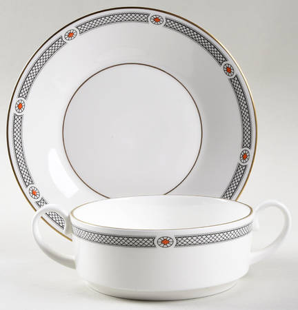 Copley Flat Cream Soup Bowl & Saucer Set