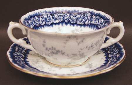 Dalemere Footed Cream Soup Bowl & Saucer Set