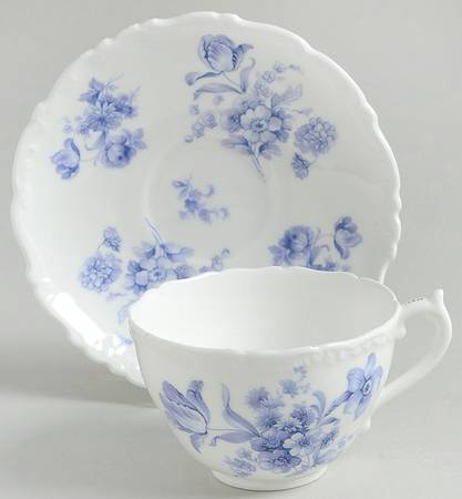 Divinity Blue Footed Cup & Saucer Set