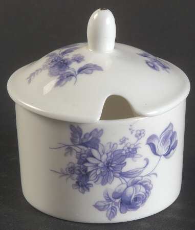 Divinity Blue Mustard Jar & Lid