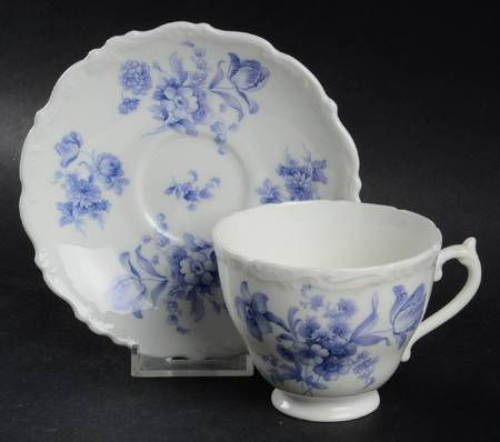 Divinity Blue Footed Cup & Saucer Set