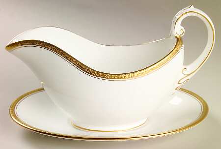 Elite Gold Gravy Boat & Underplate